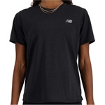 New Balance Дамска тениска New Balance Women's Athletics S/S Running shirt - Black Heat - размер XL (916-1222-0115)