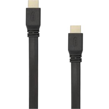 SBOX Кабел sbox, hdmi(м) към hdmi(м), плосък, 1.5м, черен (hdmi-flat-15b)