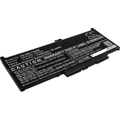 Cameron Sino Батерия за DELL Latitude 13 7300, Latitude 14 7400, Latitude 7400 и други, 7400 mAh, Li-Po (CS-DEL730NB)