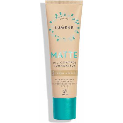 Lumene Matte Oil-Control zmatňujúci make-up SPF20 3 Fresh Apricot 30 ml