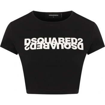 Dsquared2 Mirror Black crop tričko