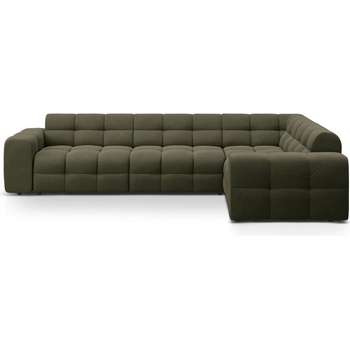 Micadoni Зелен ъглов диван (десен ъгъл/L форма) Kendal - Micadoni (MIC_RC_L_137_F1_KENDAL4)