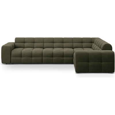 Micadoni Зелен ъглов диван (десен ъгъл/L форма) Kendal - Micadoni (MIC_RC_L_137_F1_KENDAL4)