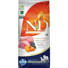 N&D Pumpkin Dog Adult Medium & Maxi Grain Free Lamb & Blueberry 12 kg