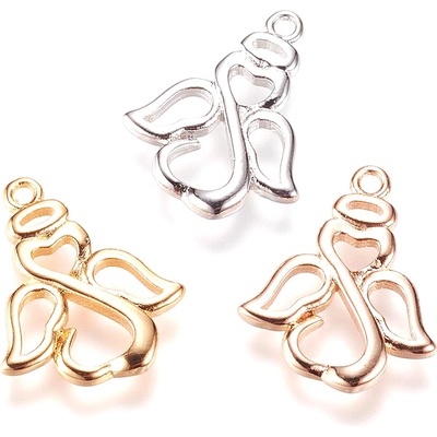 Mosazný přívěsek anděl různá provedení 16 x 14 x 2 mm 1 ks Barva: Zlatá