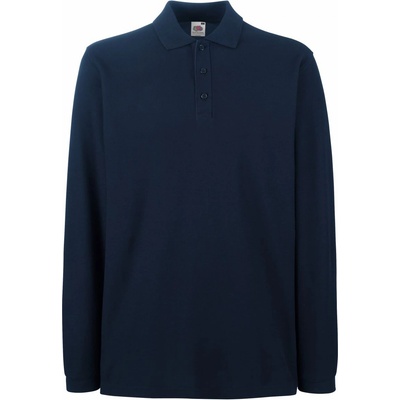 Fruit of the Loom PREMIUM POLO LSL / Мъжка поло тениска с дълъг ръкав - тъмносиня L (163310a3603)