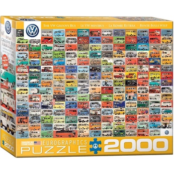 EUROGRAPHICS Пъзел Eurographics от 2000 части - Бусове Volkswagen (82200783)