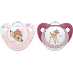 Nuk Силиконови залъгалки NUK - Disney, Bambi с кутия за стерилизиране, 0 - 6 m, 2 броя (10730523)