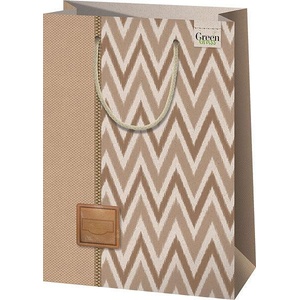 Cardex Еко подаръчна торбичка от трева cardex, Елегантен зиг-заг, Л, 24х35см