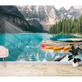 Image 1 of Art Gift Decor Фототапет Планински изглед с лодки
