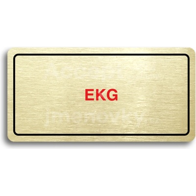 ACCEPT Piktogram EKG - zlatá tabulka - barevný tisk