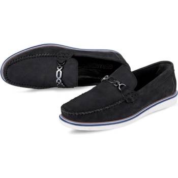 Image 1 of GERARDINO Мъжки обувки от естествен набук - Черни 9850 (1009_Черно)