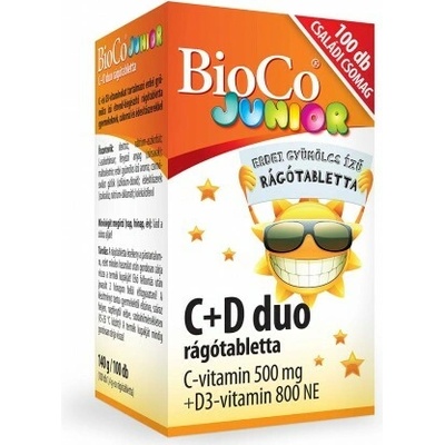 Bioco C+D Duo Junior žuvacie tablietky lesne ovocie 100 ks