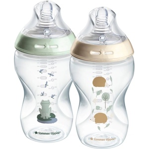 Tommee Tippee Natural Start Anti-Colic самостерилизиращо се бебешко шише Nature Medium Flow 3 m+ 2x340ml
