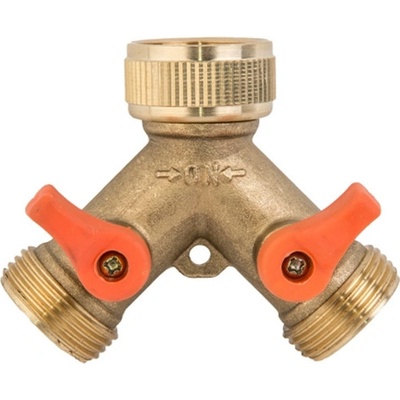 BRADAS 2-cestný rozdeľovač BRASS 3/4"