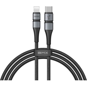 Baseus MFI сертифициран USB-C към Lightning кабел за Apple устройства с Lightning порт (180 см) - Baseus BMX Double-Deck USB-C to Lightning Cable PD 18W (CATLSJ-BG1) (черен) (CATLSJ-BG1)