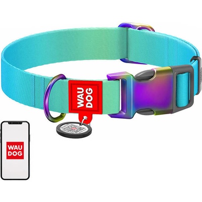 WAUDOG Nylon dog collar with QR code