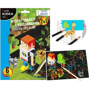 Kidea vyškrabovacie obrázky 2v1 Kocky D