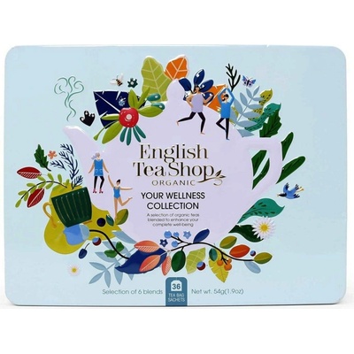 English Tea Shop Organic Wellness Collection v elegantní dóze 36 čajových sáčků