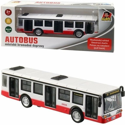 Made Autobus kovový na zpětný chod, 16cm