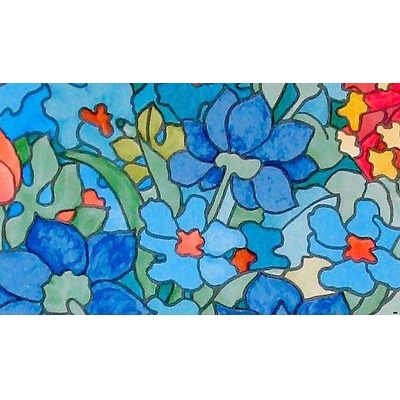 Gekkofix Barevná transparentní samolepící folie, Tulips, rozměry šíře 67,5 cm,cena za 1m
