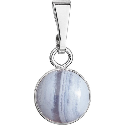 Pavona Stříbrný přívěsek s pravým minerálním kamenem 14033.3 Achát Blue Lace