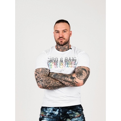Cipo & Baxx pánske tričko CT717 biele