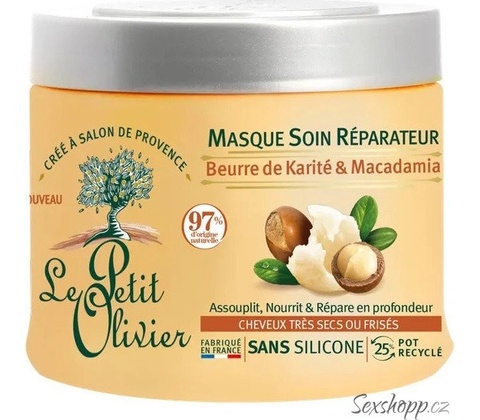 Le Petit Olivier Repairing Mask Bambucké máslo a makadamový olej 330 ml