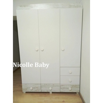 Дейзи Нова ГАРДЕРОБ ТРИКРИЛЕН БЯЛ+АНТИК