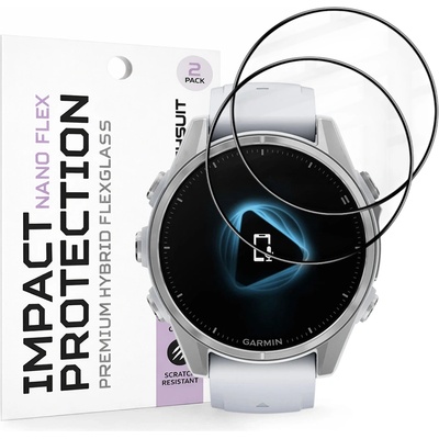 Techsuit Протектор за Garmin Fenix 8 43mm - Nano Flex (2 pack) - Techsuit - Черен
