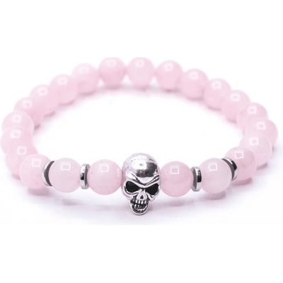 Milujeme Kameny Růženín s korálkem lebky náramek kulička NLK185