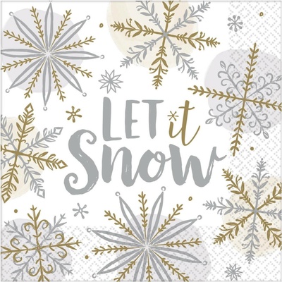 Amscan Servítky Let it snow 33x33cm