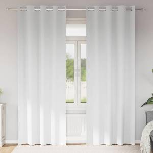 Pure Line Home Плътни завеси в цвят бял с метални халки, 2 бр. , 140 x 245 см - zalegloto - 62,00 лв