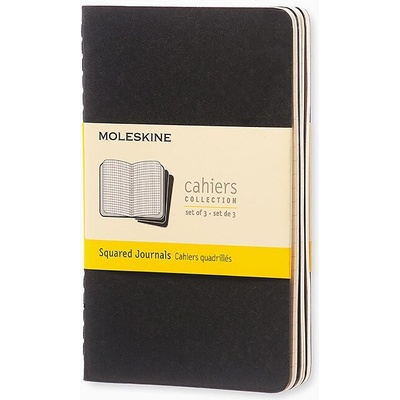Moleskine Тетрадки с квадратчета Moleskine Cahier P черни 3 бр (MOQP312)