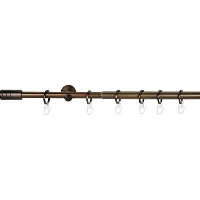 Expo Ambiente Teleskopický garnýžový set Rillcube, 1,2–2,1 m, 16 a 19 mm, bronz 66108