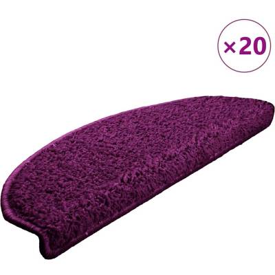 vidaXL Изтривалки за стълби, 20 бр. , 65x21x4 см, лилави, полукръгли, големи (3365850)