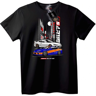 NOONEBRAND Тениска Nissan Silvia S15 Градски Стил - M, White