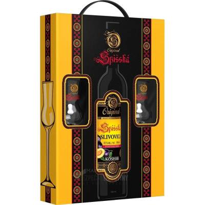 Spišská Slivovica 52% 0,5 l (dárčekové balenie 2 pohare)