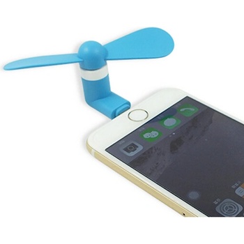 Mini větráček pro mobilní telefony s microUSB konektorem modrá