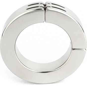 Mr. Steel Hinged Magnetic Cockring 50mm Silver
