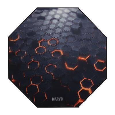 Marvo Herní podložka pod křeslo, Marvo, GM03, 1100 x 1100 x 2 mm, černá, protiskluzová