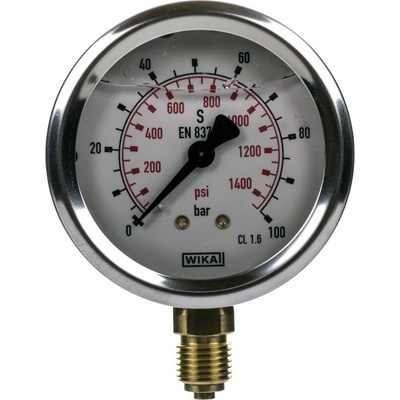 Manometer Fi 63 Bsp 1/4" spodný Rozsah 0-100 Bar Wika