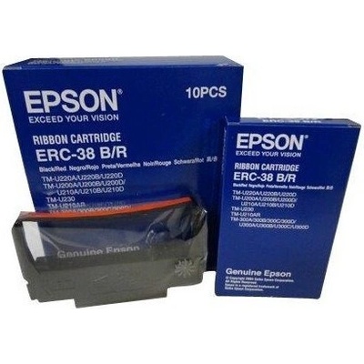 Epson ERC 38 C43S015376, červeno-černá, originální barvicí páska