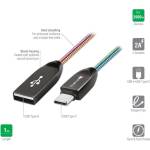 4smarts USB-C Кабел с Метална Оплетка, 4Smarts Ferrumcord 1m, Chameleon (4S468588)