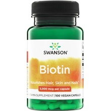 Swanson Biotin 5000 mcg 100 kapsúl