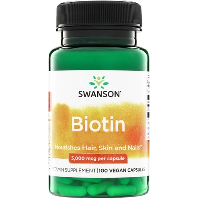 Swanson Biotin 5000 mcg 100 kapsúl