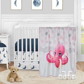 Image 1 of Png Панагюрище Бебешко одеяло Октопод 75/120 см