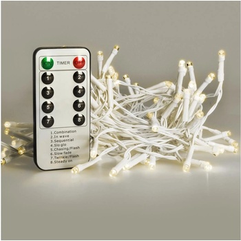 BRILAGI Brilagi LED Vianočná vonkajšia reťaz 120xLED 8 funkcií 3xAA 9,5m IP44 teplá biela BG0389