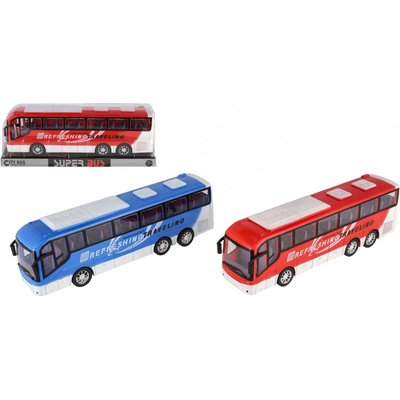 Teddies autobus dálkový plast 31cm na setrvačník 2 barvy v blistru