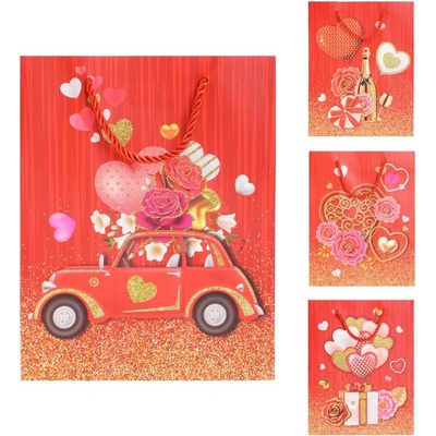 DARČEKOVÁ TAŠKA S 23*18*10CM VALENTÍN GLITTER